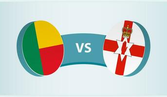 Benin versus noordelijk Ierland, team sport- wedstrijd concept. vector