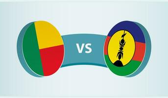 Benin versus nieuw caledonië, team sport- wedstrijd concept. vector