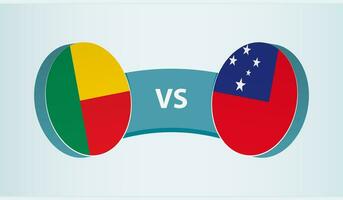 Benin versus samoa, team sport- wedstrijd concept. vector