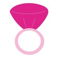 ring diamant roze bruiloft vakantie pop icoon vector