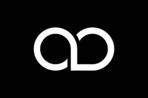 modieus geweldig artistiek een eerste gebaseerd alfabet oneindigheid logo ontwerp vector