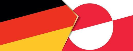 Duitsland en Groenland vlaggen, twee vector vlaggen