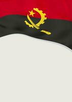 brochure ontwerp met vlag van Angola. vector sjabloon.
