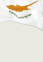 brochure ontwerp met vlag van Cyprus. vector sjabloon.