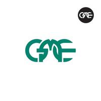 brief gme monogram logo ontwerp vector