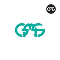 brief gms monogram logo ontwerp vector