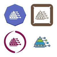 piramide diagram vector icoon