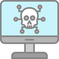 cyber aanvallen vector icoon ontwerp