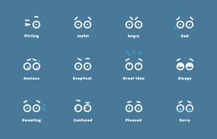 Eenvoudige emoticons voor web, vector