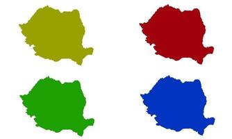 Roemenië landkaart silhouet in de balkan vector