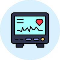 elektrocardiogram vector icoon