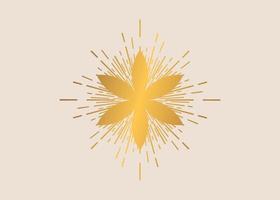 zaad van het levenssymbool heilige geometrie. boho stijl gouden logo icoon vector