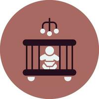 baby bed vector icoon