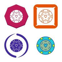 uniek poker chips vector icoon