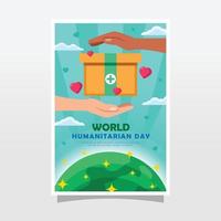 poster voor humanitaire dag vector