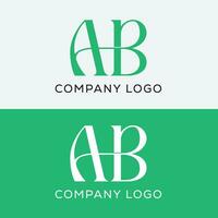 ab eerste brief logo ontwerp vector