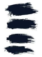 hand- geschilderd zwart kleur grunge structuur borstel beroerte achtergrond vector