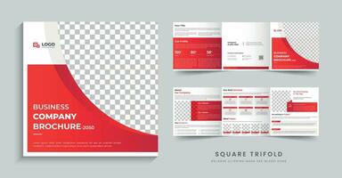 bedrijf plein drievoud brochure ontwerp sjabloon lay-out vector