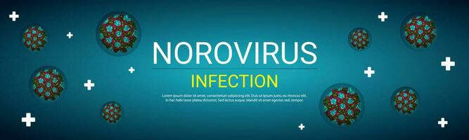 norovirus banier vector illustratie Aan donker achtergrond