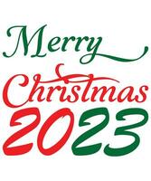 vrolijk Kerstmis 2023 t overhemd ontwerp vector