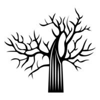 toevoegen een griezelig twist naar uw halloween ontwerpen met griezelig boom icoon een angstaanjagend mooi tintje voor een spookachtig nacht vector
