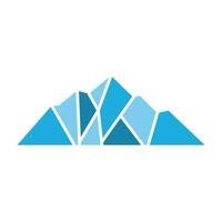 ijsberg logo, antarctica logo ontwerp, gemakkelijk natuur landschap vector illustratie sjabloon