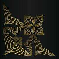 gouden bloem bloemblaadje, luxe goud bloemen decoratie vector