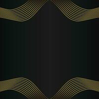 abstract goud lijn kader decoratie Aan zwart achtergrond vector