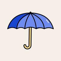 paraplu icoon vlak illustratie stijl vector