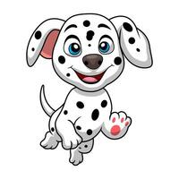 schattig dalmatiër hond tekenfilm Aan wit achtergrond vector