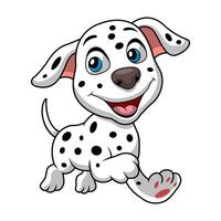 schattig dalmatiër hond tekenfilm Aan wit achtergrond vector