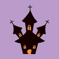 dracula's kasteel. vector voorwerp. halloween thema. geïsoleerd voorwerp.