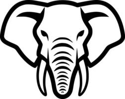 olifant - minimalistische en vlak logo - vector illustratie