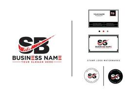 sb, sb modern logo, eerste s borstel brief logo kunst vector