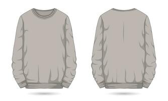 gewoontjes sweater mockup voorkant en terug visie vector