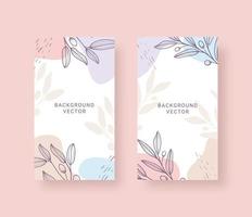 mooie pastel botanische verticale achtergrond vector