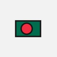 vlag van bangladesh vector