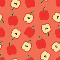 appel fruit naadloos patroon voor kleding stof afdrukken, textiel, geschenk omhulsel papier. kleurrijk vector voor kinderen, vlak stijl