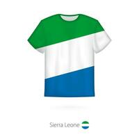 t-shirt ontwerp met vlag van Sierra leon. vector