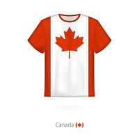 t-shirt ontwerp met vlag van Canada. vector