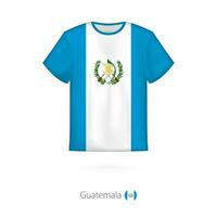 t-shirt ontwerp met vlag van Guatemala. vector