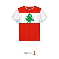 t-shirt ontwerp met vlag van Libanon. vector