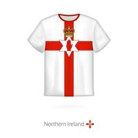 t-shirt ontwerp met vlag van noordelijk Ierland. vector