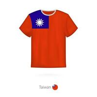 t-shirt ontwerp met vlag van Taiwan vector