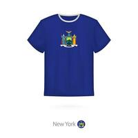 t-shirt ontwerp met vlag van nieuw york ons staat. vector