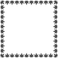 kader werk creëren van hennep ook bekend net zo marihuana blad silhouet, kan gebruik voor decoratie, overladen, achtergrond, kader, ruimte voor tekst van afbeelding, of grafisch ontwerp. vector illustratie