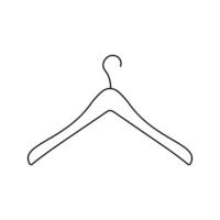 kleren hanger schets vector schetsen geïsoleerd Aan wit achtergrond. item voor naaien concept. gereedschap voor kleermakers. hand- getrokken tekening
