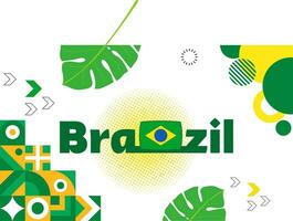 Brazilië nationaal dag banier met kaarten en typografie illustratie vector