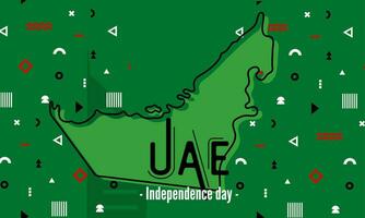 uae nationaal dag banier voor onafhankelijkheid dag verjaardag. Arabisch emiraten modern meetkundig retro abstract ontwerp. vector