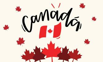 Canada nationaal dag banier voor onafhankelijkheid dag verjaardag. vlag van Canada en modern meetkundig retro abstract ontwerp. rood en wit thema. vector